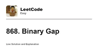 868 Binary Gap Leetcode Easy