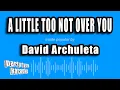Download Lagu David Archuleta - A Little Too Not Over You (Karaoke Version)