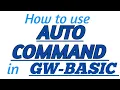 AUTO COMMAND in GW-BASIC with Practical Example in GW-BASIC