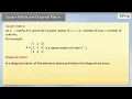 Square Matrix and Diagonal Matrix Matrices Math Class 12th iPrep