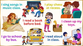 Daily Routine Sentences for Kids | Speak English with Sentences | Learn English Vocabulary