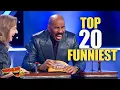 Top 20 Funniest Family Feud Moments Steve Harvey Reacts