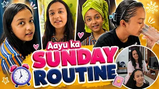 Aayu Ka SUNDAY ROUTINE 🤩😎🍦| Sunday and Funday | Family Vlog | Aayu and Vanu