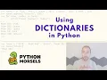 Using dictionaries in Python