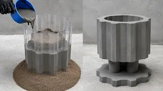 How to make flower pots at home from cement and recycled materials