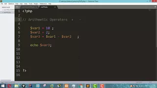 PHP Tutorial For Beginners 15 - Arithmetic Operators in PHP