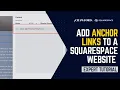 How to Create Anchor Links in Squarespace 4-minute Guide