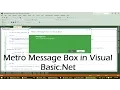 Creating Metro Message Box in Visual Basic net