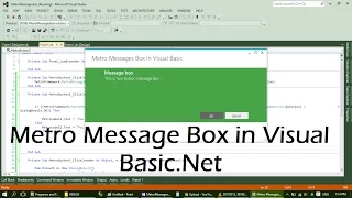 Creating Metro Message Box in Visual Basic net