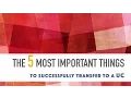 The 5 Most Important Things to Successfully Transfer to a UC