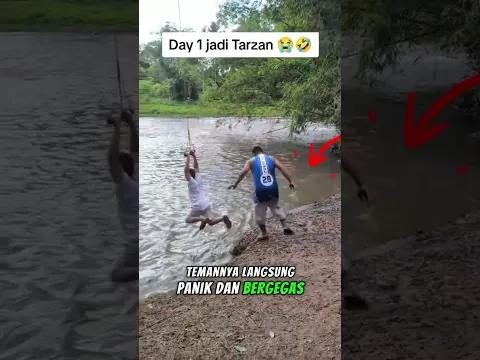 Drama menjadi seorang tarzan, sampai kawan oun menjadi korban😅 #vidioviral #hiburan #shorts #fyp
