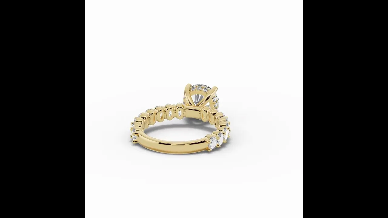 Round Aurielle Crown Engagement Ring