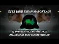 Download Lagu DJ SA JANJI TRA AKAN MABOK LAGI |  | Dj populer full bass + Slowed  ( paling enak buat santai )