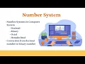 Number Systems in Computer Science part - 1 Unit-1 Class-11th CBSE Computer Science