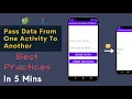 how to pass data from one activity to another in android pass data from one activity to another