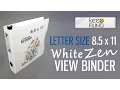 8 5 x 11 Letter Size White Zen View Binder Keepfiling