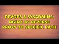 DevOps SysAdmins Nginx as reverse proxy to specific path