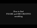 How To Find Frame and Decorative Molding Tutorial by INTCO Framing Manufacturer