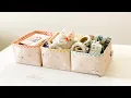 Fabric Storage Box DIY Fabric Basket Sewing room Organize How to make your own Fabric Box