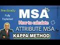 Attribute MSA Kappa Method in Hindi
