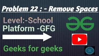 Remove Spaces GFG Java CodewithRoman