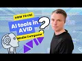 How to use Ai tools in Avid Media Composer
