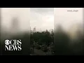 Several injured after severe weather topples crane in Dallas