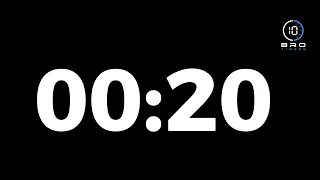 20 Second Countdown Timer Minimalist Tech Timer with Tick Sound Bro Timers