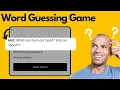 Word Guessing Game in HTML CSS JavaScript Simplified