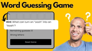 Word Guessing Game in HTML CSS JavaScript Simplified