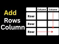 How To Add Rows And Column To Table In Microsoft Word
