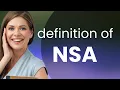 Nsa NSA meaning