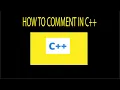 How to comment in C C Tutorial