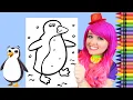 How To Color a Penguin Crayons