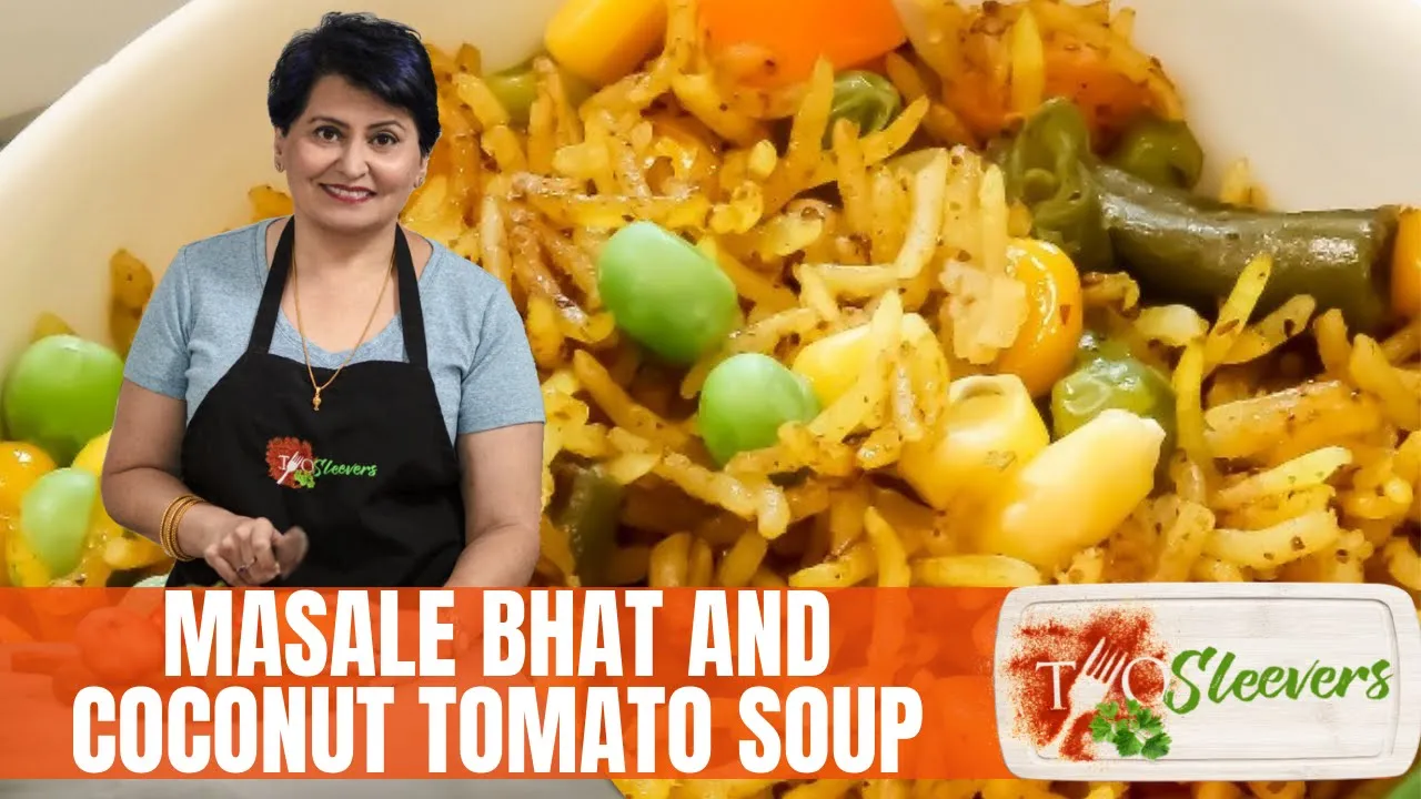 Instant Pot Masal Bhat (Spiced Rice) and Coconut Tomato Soup