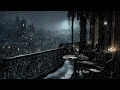 Lagu Gothic Balcony, Candlelight \u0026 Falling Snow Winter | Dark Academia Piano Music | Sleep, Relaxing