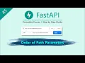 Correct Order of Path Parameters FastAPI Tutorial Step by Step