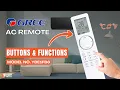 Gree AC Remote Buttons Functions Model No YBE1FB8 Heat Pump Remote Guide