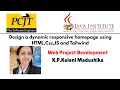Design a dynamic responsive homepage using HTML Css JS and Tailwind
