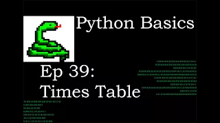 Python Basics Times Table
