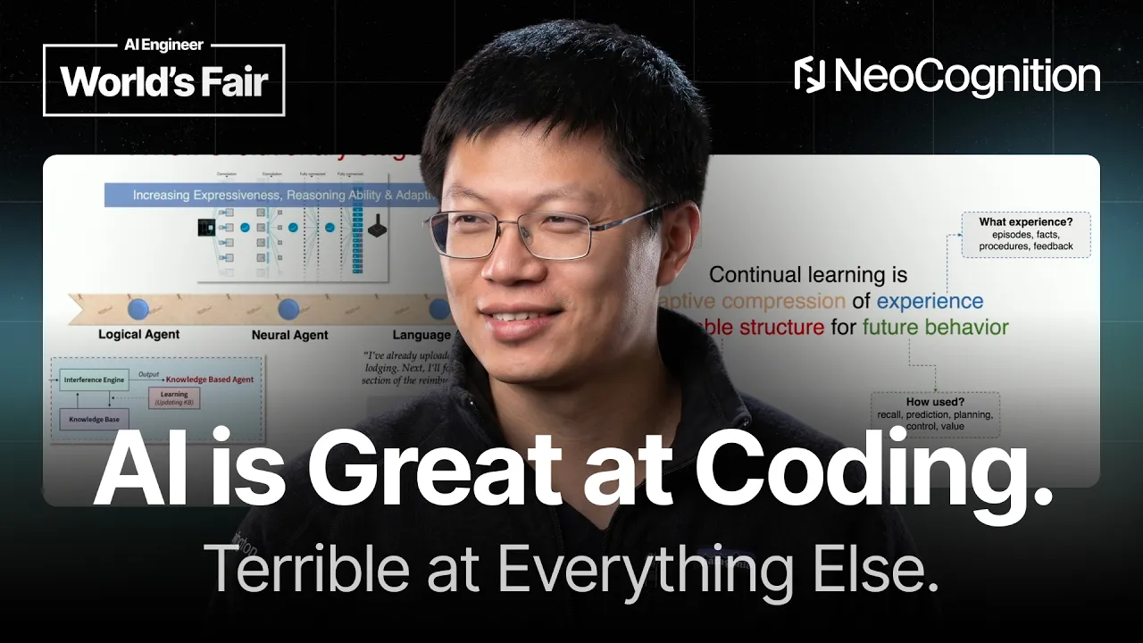 Intelligence + Continual Learning = Expertise — Yu Su, NeoCognition: video thumbnail