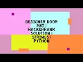 DESIGNER DOOR MAT HACKERRANK SOLUTION STRINGS PYTHON