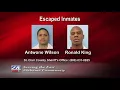 Two Escaped Inmates in St Clair County
