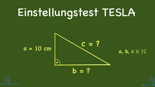 Einstellungstest Tesla - Rechtwinkliges Dreieck