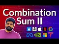 Combination Sum II LeetCode 40 Backtracking