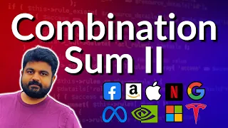 Combination Sum II LeetCode 40 Backtracking