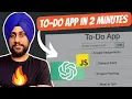 Build To-do App in 2 Minutes Using ChatGPT In HTML CSS and Javascript