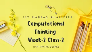 Computational Thinking Week 2 Class 2 Qualifier Coaching
