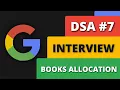 Books Allocation Interview Question 7