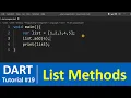 Dart Tutorial - List Lists Methods in Dart Programming